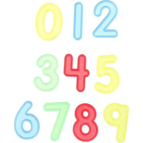 Toy Transparent 7.6CM Numbers Learning Preschool Toy Baby Math Cognitive 0-9