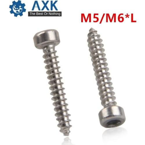 M5/M6*L HA Nickel Plated/304 Stainless Steel A2 Hex Socket Cylinder Head Cap Screw Self-Tapping Hexagon Speaker Screw