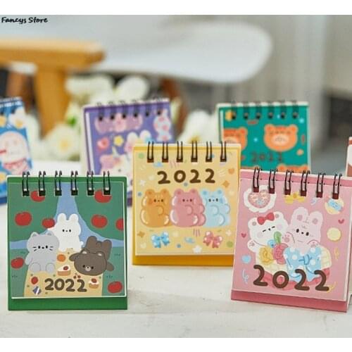 Chinese Year Of The Tiger Coil Mini Calendar Cute Children Gifts Birthday Christmas Kawai Student Creative Prizes 2022 New Year