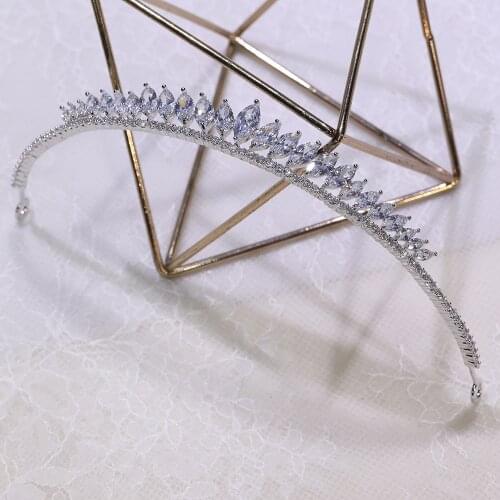 Fashion Womens Hair With Bridal Jewelry Tiara Wedding Headband Jewelry Leaves Leaves Headband Zirconia Crystal Crown SC03