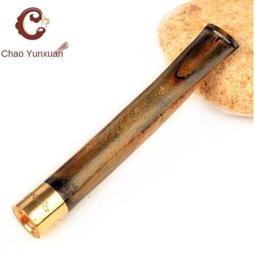 Mens Willow Cigarette Holder Carving Washable Filter Smoke Cleaner Double Circulation Pipe Business Gift