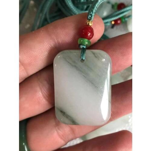 Natural he tian jade A HandCarved jade jadeite jade white jade pendant jade necklace jewelry necklaces