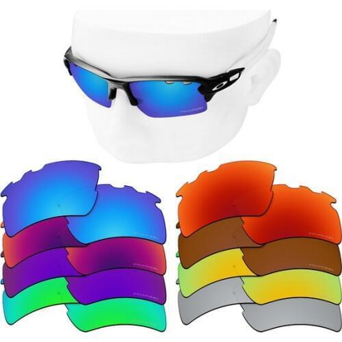 OOWLIT Anti-Scratch Replacement Lenses for-Oakley Flak 2.0 XL Vented Etched Polarized Sunglasses