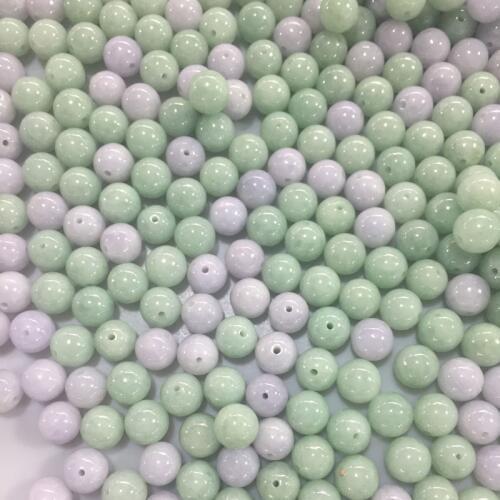 Wholesale Round beads Natural Light green Type A Myanmar Jadeite Jade Fine DIY Bracelet or Earring Accessoriest For Womens