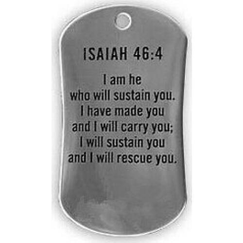 Wholesale Christ Image Stainless Steel Dog Tag cheap custom Isaiah 46:4 dog tags hot sales bible Dog Tag custom FH890382