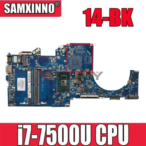 Original For HP Pavilion 14-BK Laptop Motherboard With SR341 i7-7500u 2.70GHz CPU DAG71MB16D0 DDR4 MB 100% Tested Fast Ship