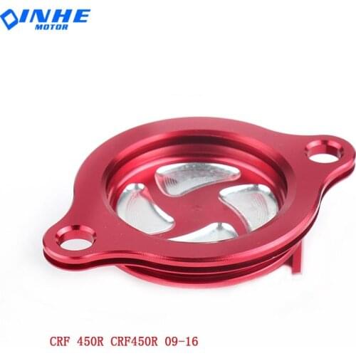 Suitable For CRF 450R CRF450R 09-16 Off-Road Motorcycle CNC Oil Filter Cleaner Cover Red