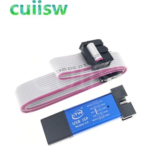 New 1pc USB ISP Programmer For ATMEL AVR ATMega ATTiny 51 Development Board