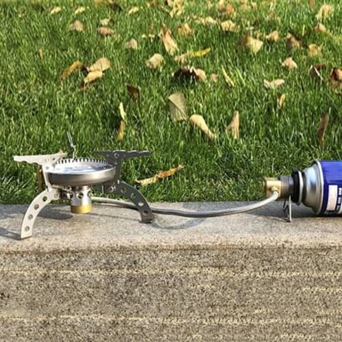 Outdoor Gas Cartridge Head Conversion Adapter Bottle Type Input Screw Valve Output Camping Stove Accessories Cookware Adapter