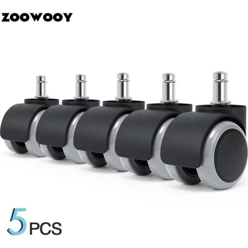 5PCS Universal Mute Caster 50KG , Wheel 2" Replacement Office Chair Swivel Rollers 360 Degree Wheels Furniture Hardware