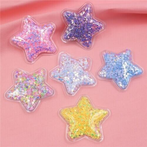 5pcs 5cm Star Jewelry headwear accessories hairpin hairpin hairline bow DIY handmade Decorative baking flag,S-1911186