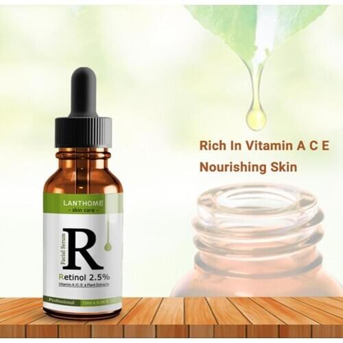 2.5% Retinol Original Liquid Lotion Moisturizing Bright Revitaliz Anti Dark Aging Remove Spots Skin Wrinkle Serum Z5X3
