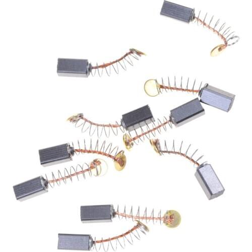 10pcs/5 Pairs 5x5 x8mm Mini Drill Electric Grinder Replacement Carbon Brushes Spare Parts for Electric Motors Rotary Tool