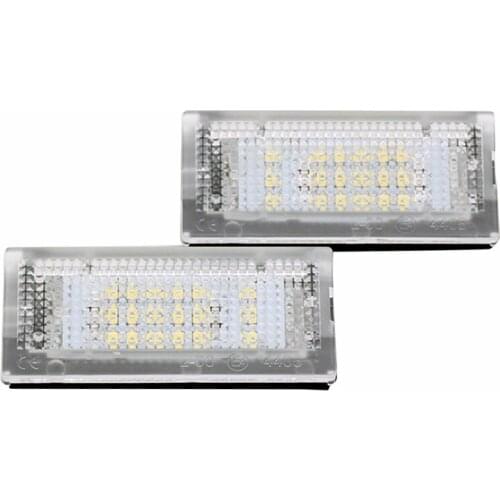 2pcs/set No Error LED License Plate Light White 6000k 18SMD Plate Lamp for BMW E46 4 doors and 5 doors Touring 1998-2005 years