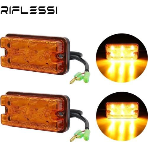 2 x Forklift Front Turn Signal Lamp 12V - 80V Amber Forklift Lights LED Tail Lamp Vehicle Truck Trailer Side Light