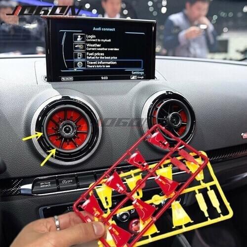 Accessories Interior A/C Air Vent Condition Outlet Blade Trim For Audi A3 8V 2013 2014 2015 2016 Pre-facelift