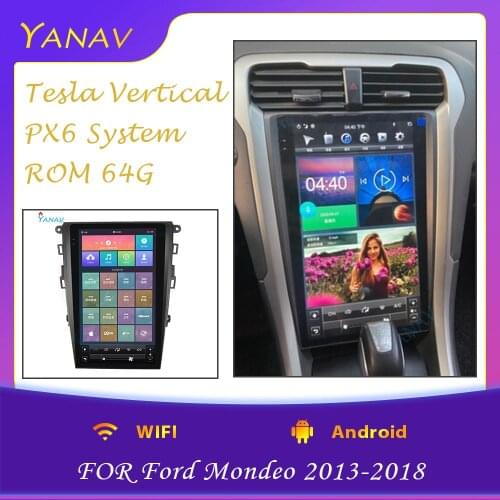 Android Car Radio Stereo Receiver For Ford Fusion Mondeo 2013-2018 GPS Navigation Audio Video Multimedia MP3 Player Head Unit