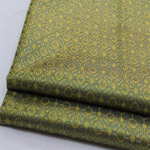 C1064 Green Chinese Silk Jacquard Brocade Fabrics For Chinoiserie Clothing Sofa Decoration Cloth Curtain Pillow Case Fabrics