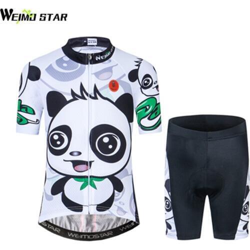 Kids Cycling Clothing Short Sleeve Summer Cycling Jersey Set for Boys Girls MTB Bicycle Jersey Ropa Ciclismo Children Bike Wear