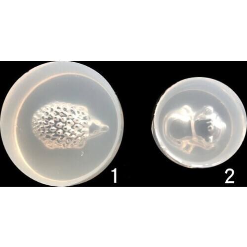 DIY mirror small hedgehog crystal drop plastic mold decoration mobile phone shell decorative clay soft clay silicone mold