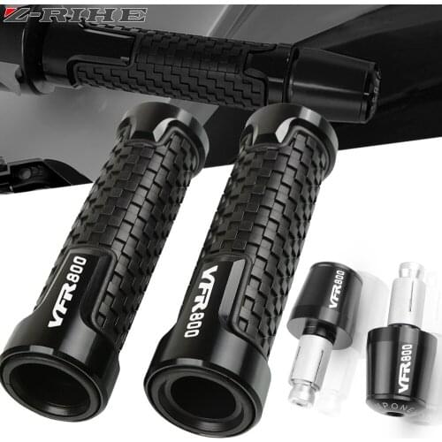 For HONDA VFR800 VFR800FIWI/VTEC/F VFR 800 1998-2020 2019 2018 7/8"22mm Motorcycle Handlebar Hand Grips Handle Bar Cap End Plug