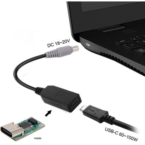 USB 3.1 Type C USB-C to DC 20V 7.9*5.4mm Power Plug PD Emulator Trigger Charge Cable for Laptop 30cm