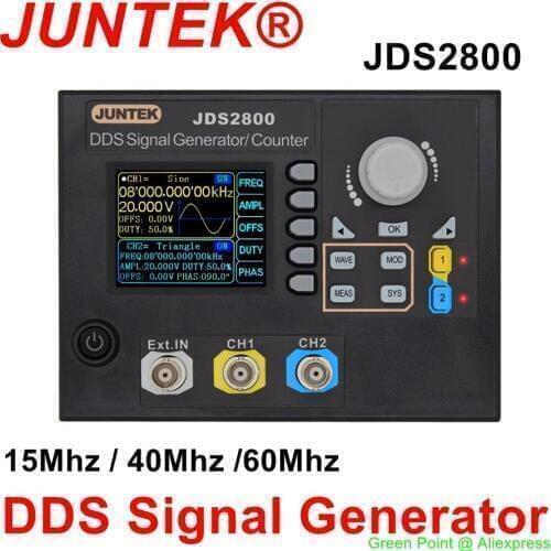 JUNTEK JDS2800 15MHZ Signal Generator Digital Control Dual-channel DDS Signal Generator frequency meter Arbitrary