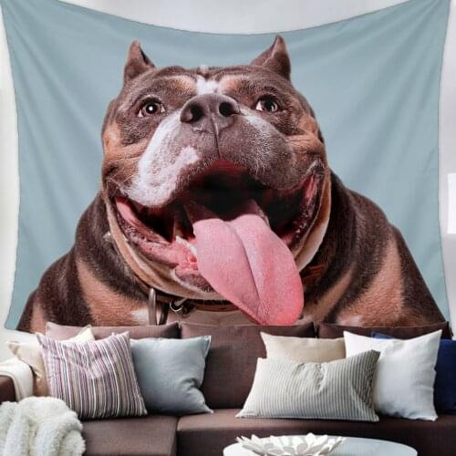 Animal Bulldog Tapestry Wall Hanging Living Room Decor Wall Hanging Tapestry Yoga Mat Home Decor Art