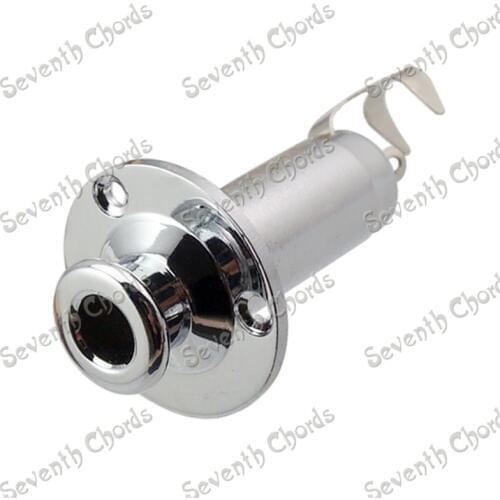 Chrome 1/4" 6.35 End Pin Output Input Jack Strap Lock Pin Socket For Bass Acoustic Electric Guitar accessories parts