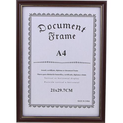 A4 Delicate Wooden Display Frame –Used for Diploma, Certificate, Photo, Artwork, Picture, Documents, Poster Frame
