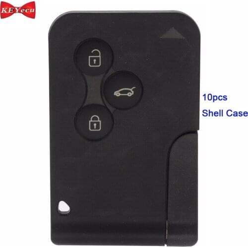 KEYECU 10pcs for Renault Megane Scenic 2003 2004 2005 2006 2007 2008 Remote Key Shell Case Fob No Need Ultrasound