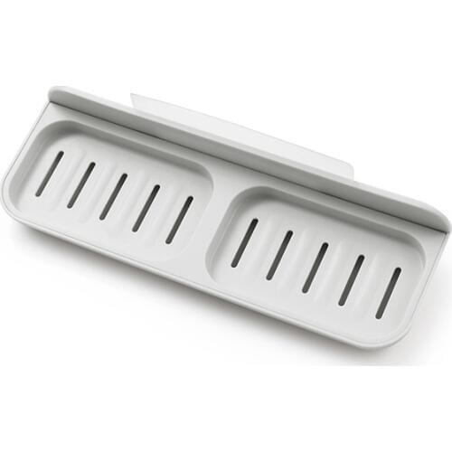 Suction Cup Soap Dish Holder Shower Bathroom Kitchen Wall Mounted Soap Basket Box Square Sucker Strong Accessories