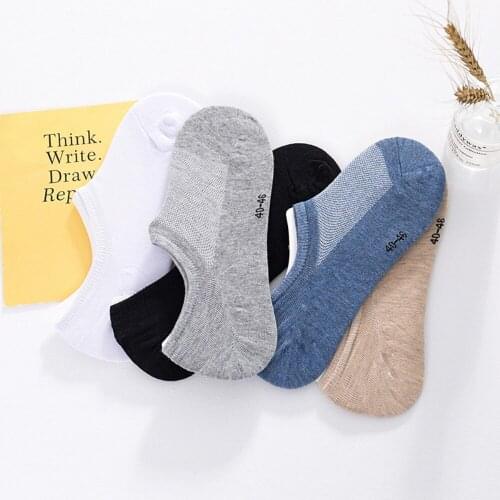 10 Pairs/Lot Mens Cotton Socks Mesh Breathable Invisible Male Boat Socks Classic Solid Color Business Casual Short Ankle Socks