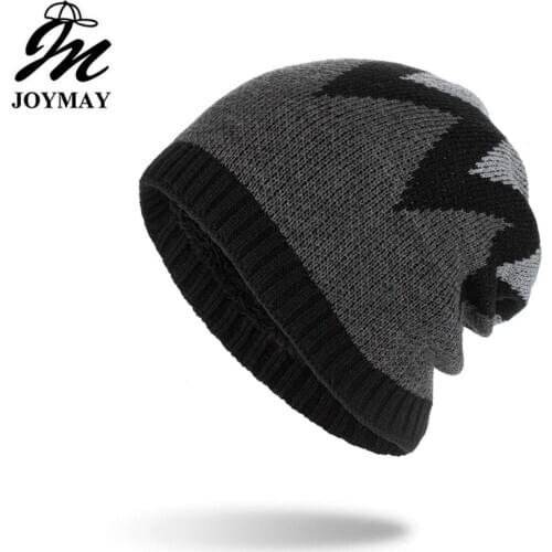 Joymay New arrival Winter Beanies Hat Unisex Classic Warm Soft Skullies Knitting Hats For Men Women WM141