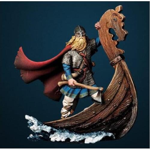 New Unassembled 1/32 54mm Viking Drakkar longboat ancient 54mm Resin Kit DIY Toys Unpainted resin model