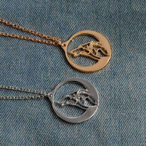 Hot Round Small Circle Full moon werewolf shape Necklaces men Jewelry Gifts For Women Necklace Clothes Accessories