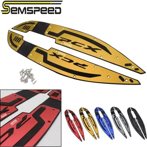 SEMSPEED 2021 PCX Front Footboard Foot Pedal Footrest 2pcs For Honda PCX 125 PCX160 2021 Newest Motorbike Left Right Footboard
