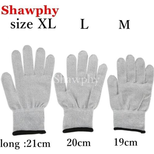 XL/L Size Conductive Electrotherapy Massage Electrode Gloves Relax Shock Wire Tens Machine Therapy Hand Massager Tool