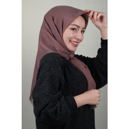 JAWEL SOLID COLOR LINEN FLAMLI SCARF-DESEN-02-RENK-19