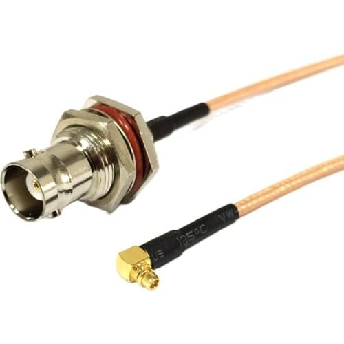 MMCX Male Right Angle Switch BNC Female Bulkhead Pigtail Cable RG316 15cm 6"/30cm/50cm/100cm Wholesale