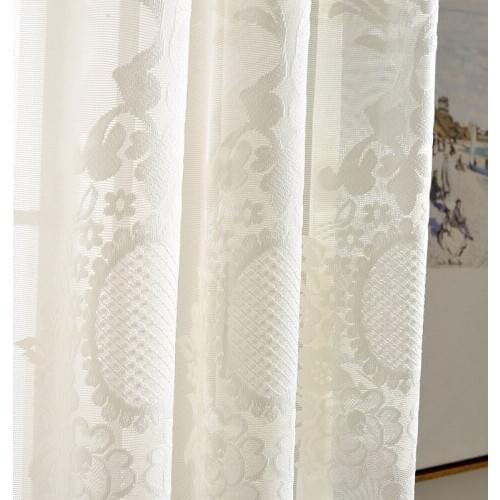 Modern Curtains for Living dining Room Bedroom European Style Stylishv Solid Color Jacquard Tulle Curtains product customization