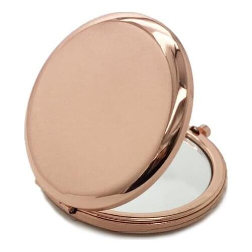 1pcs Makeup Mirror Pocket Mirror Compact Folded Portable Small Round Hand Mirror Makeup Vanity Metal Cosmetic
