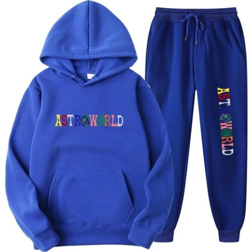 2021 mens autumn and winter two-piece hoodie + sweatpants cotton top basketball sportswear suit street hip-hop clothing