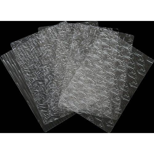 6PCS Different Plastic Pattern Texture Mat Fondant Cake Molds Impression Mat Cupcake Wedding Cake Decoration