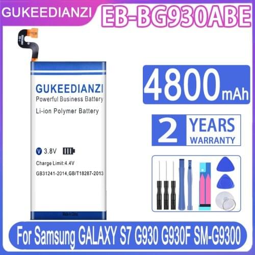 GUKEEDIANZI Battery EB-BG930ABE 4800mAh For Samsung Galaxy S7 SM-G930 SM G930 G930A G930K G930F G930FD G930R6 G930T G930W8