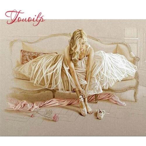 Diamond Painting Dancer Girl Full Diamond Embroidery Pattern Rhinestones Decor Needlework 3D DIY Diamond Mosaic Kit