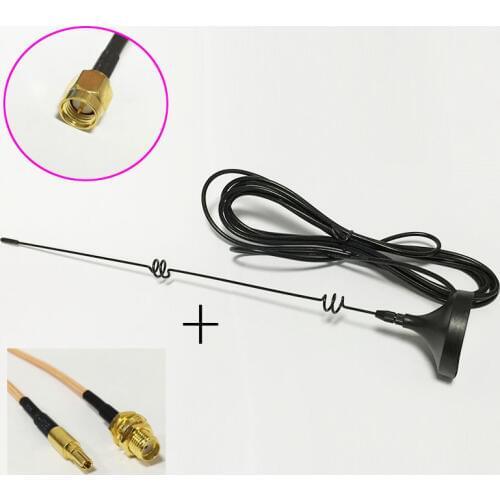 4G 3G GSM antenna 6dbi high gain magnetic base with 3meters cable SMA male +SMA Female Connector to CRC9 Male RG316 Cable 15CM