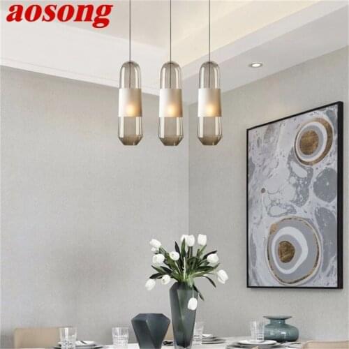 AOSONG Nordic Pendant Light Contemporary Creative LED Lamps Fixtures For Home Decorative Dining Room