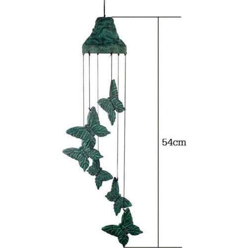 Retro Bronze Butterfly Wind Chimes Home Garden Hanging Bells Decoration NEW
