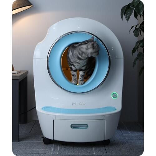 Deodorizing automatic cat litter basin anti-splash intelligent cat toilet large and semi-enclosed